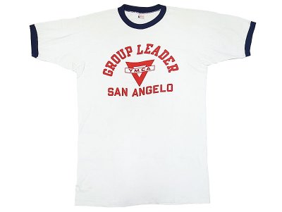 画像1: 【Vintage/Used】1950-60'S CHAMPION Ringer Tee "YMCA" ランナータグ　