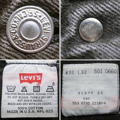 画像3: 【Vintage/Used】LEVI'S 501 BLACK 36×32 1995’S アメリカ製 8