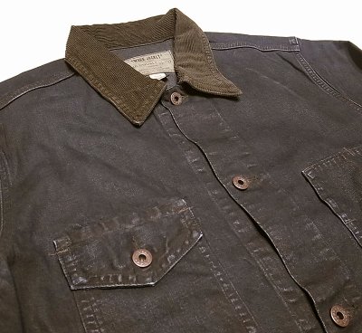 画像1: RRL Corduroy Trim Indigo Denim Jacket ダブルアールエル カバーオール