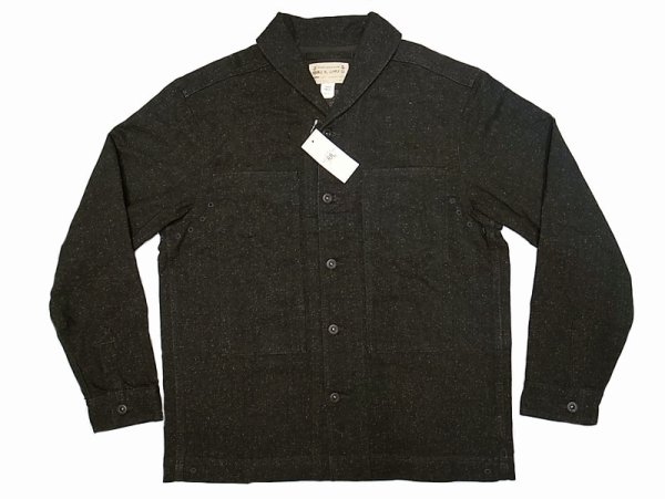 画像1: RRL Salt&Pepper Black Denim Shawl Collar Jump Jacket ダブルアールエル　 (1)