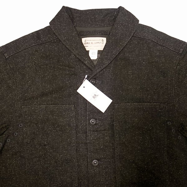 画像4: RRL Salt&Pepper Black Denim Shawl Collar Jump Jacket ダブルアールエル　 (4)