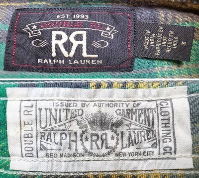 画像3: RRL Plaid Flannel Work Shirts ダブルアールエル チェック ワークシャツ