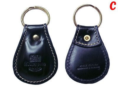 画像3: Whitehouse Cox Key Ring FS ブライドルレザー本革キーリング 黒