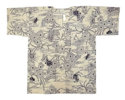 画像1: MAKITAGOFUKUTEN UOGASHI SHIRT 大和絵柄 Handmade in JAPAN