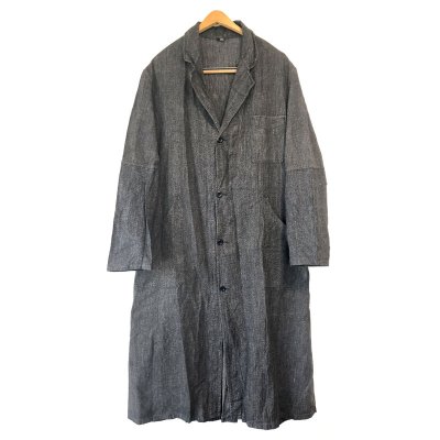 画像1: 【Vintage/Used】French Black Chambray Work Coat 50'S アトリエコート