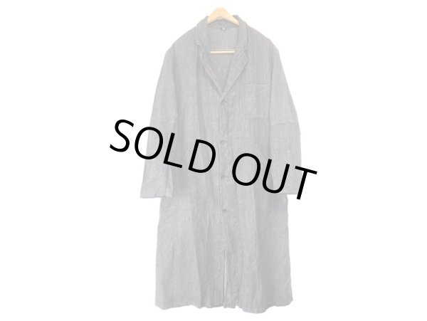 画像1: 【Vintage/Used】French Black Chambray Work Coat 50'S アトリエコート (1)