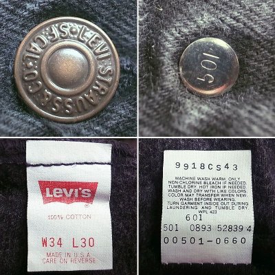 画像3: 【Vintage/Used】LEVI'S 501 BLACK 34×30 1993’S アメリカ製 12