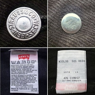 画像3: 【Vintage/Used】LEVI'S 501 BLACK 33×30 1996’S カナダ製 15