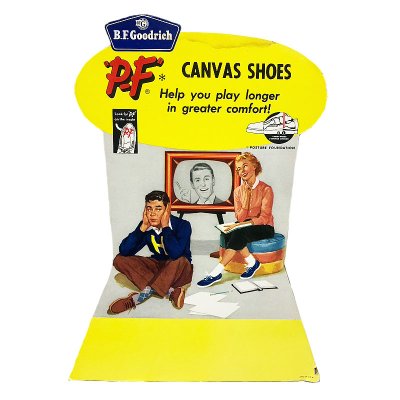 画像1: "P.F" CANVAS SHOES by B.F.Goodrich AD Pasteboard #2 NOS 1960'S