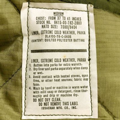 画像3: M-65 Parka Liner M 1978'S フィシュテールパーカ用 ライナー デッド アメリカ製 