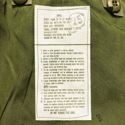 画像3: US.ARMY M-65 Fishtail Parka S 1983'S  NOS モッズコート シェル デッド