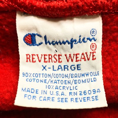 画像3: 【Vintage/Used】Champion® REVERSE WEAVE® ZIP HOODIE 赤 USA製