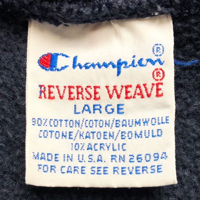 画像3: 【Vintage/Used】Champion® REVERSE WEAVE® ZIP HOODIE 紺 USA製