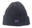 画像2: NEEDLES Watch Cap Merino Wool ニードルス ワッチ キャップ 黒 (2)