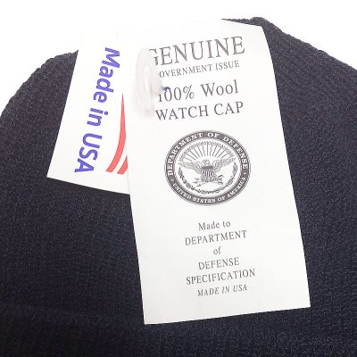 画像2: Deadstock 1990'S US.NAVY Wool Watch Cap 米海軍 ニット・キャップ 紺