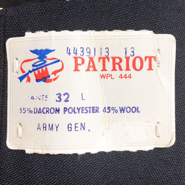 画像11: Deadstock 1980'S US.ARMY BLUE DRESS Trousers ライン入り PATRIOT (11)