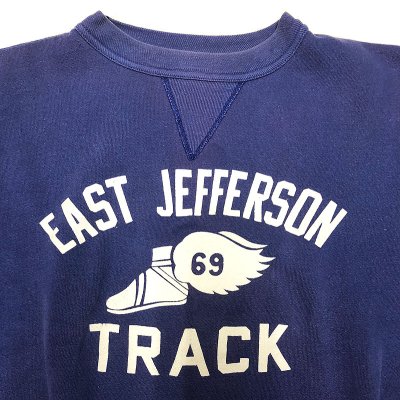 画像2: 【Vintage/Used】RUSSEL1974'S 前V スウェット"EAST JEFFERSON TRACK"