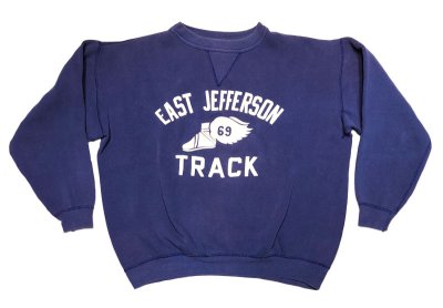 画像1: 【Vintage/Used】RUSSEL1974'S 前V スウェット"EAST JEFFERSON TRACK"