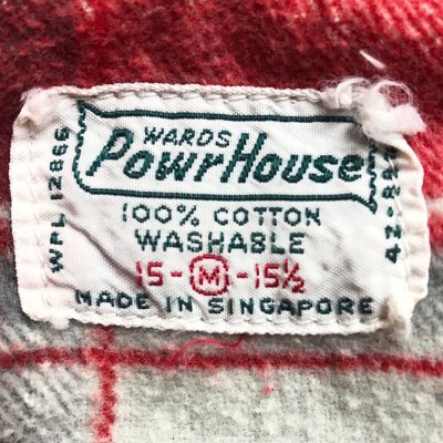 画像3: 【Vintage/Used】POWER HOUSE(WARDS) Print Flannel Shirts 1960'S