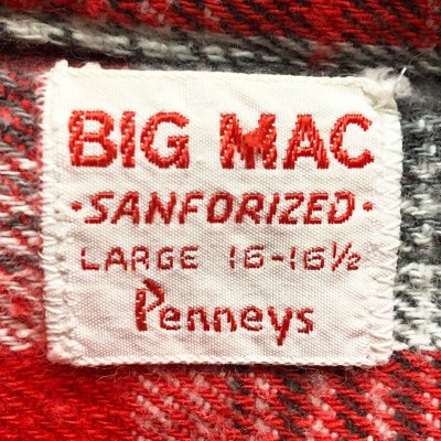 画像3: 【Vintage/Used】BIG MAC(Penneys) Heavy Flannel Shirts 1960'S