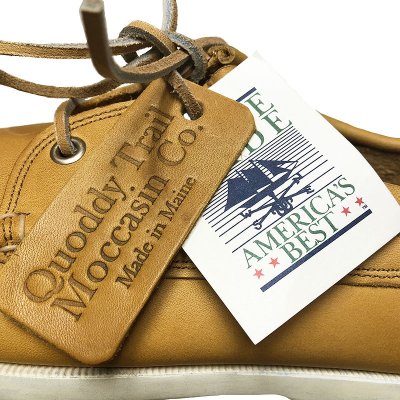 画像3: Deadstock 1990'S Quoddy Trail TAN Deck Mocassin アメリカ製 シミ有