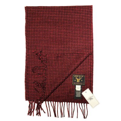 画像1: RRL HOUNDSTOOTH SCARF 100% Cashmere  Made in U.K. カシミアストール 