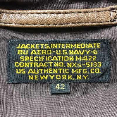 画像3: US AUTHENTIC G-8 US.NAVY Leather Flight Jacket NOS 新品未使用