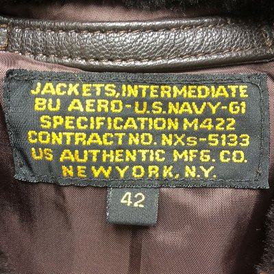 画像3: US AUTHENTIC G-1 US Naval Leather Flight Jacket NOS 新品未使用