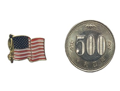 画像3: American Flag Lapel Pin  アメリカンフラッグ（星条旗）ラペルピン #854