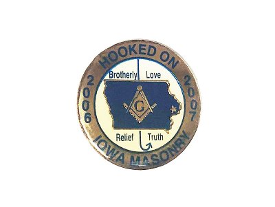 画像1: Freemason HOOKED ON IOWA MASONRY 2006-2007 Pin #857