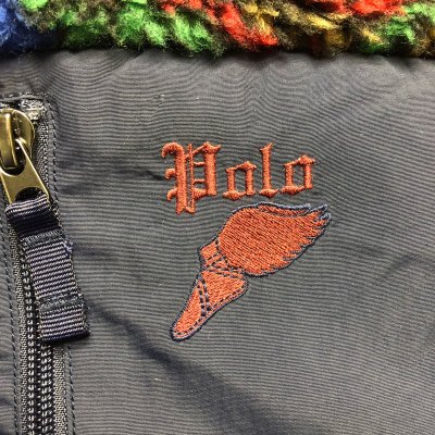 画像2: POLO Ralph Lauren Jacquard Fleece Paisley×Fox 青 ポロ・ラルフローレン