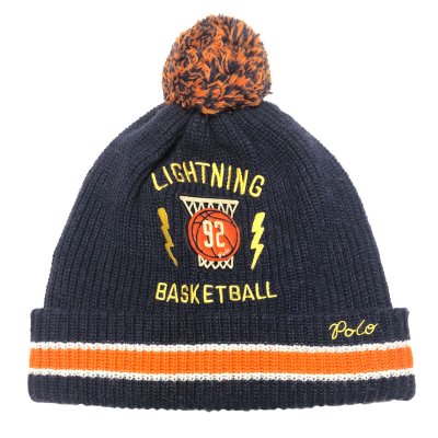 画像1: POLO Ralph Lauren LIGHTNING BASKETBALL KNIT HAT ニットキャップ