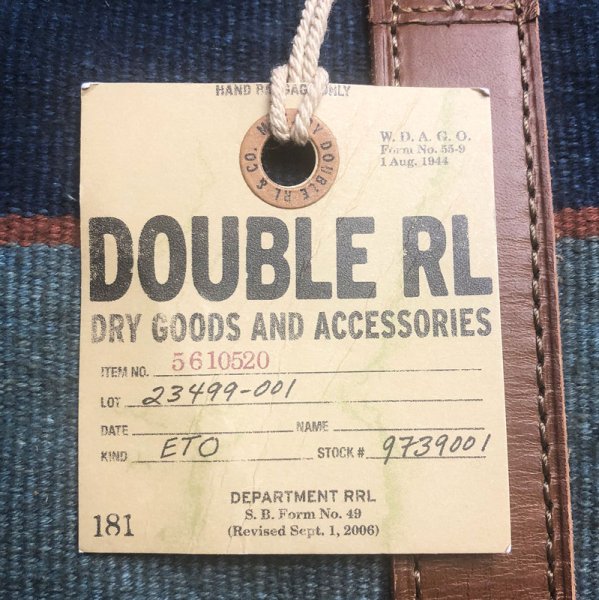 画像8: RRL RIED TOTE ダブルアールエル ハンドウーブン インディゴストライプ トート (8)