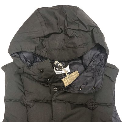 画像1: ENGINEERED GARMENTS® 65/35 Black Down Vest W/Hood NOS L