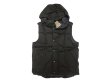 画像1: ENGINEERED GARMENTS® 65/35 Black Down Vest W/Hood NOS L (1)