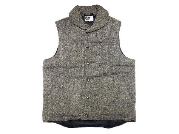 画像1: ENGINEERED GARMENTS® Homespun Down Vest Shawl Collar NOS L (1)