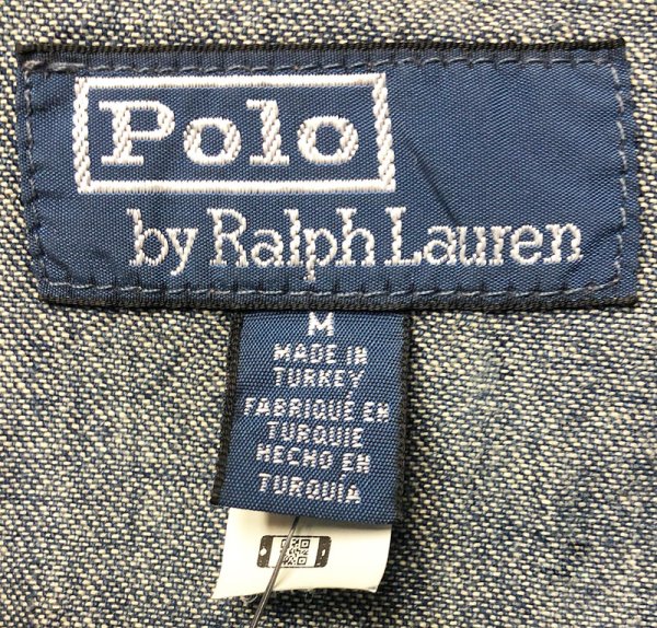 画像10: POLO Ralph Lauren US.NAVY Shawl Collar Denim Jacket Vintage加工 (10)