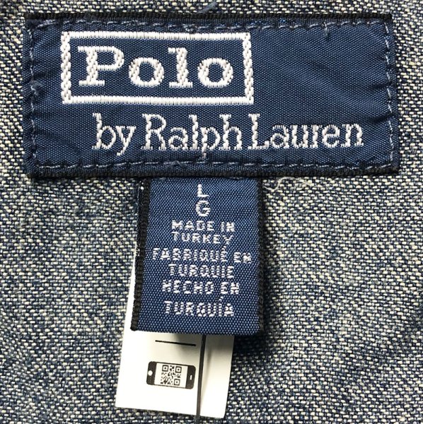 画像11: POLO Ralph Lauren US.NAVY Shawl Collar Denim Jacket Vintage加工 (11)