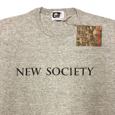 画像1: ENGINEERED GARMENTS® Pocket-Tee "NEW SOCIETY" カナダ製 灰 2