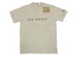 画像1: ENGINEERED GARMENTS® Pocket-Tee "NEW SOCIETY" カナダ製 灰 2 (1)