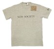 画像2: ENGINEERED GARMENTS® Pocket-Tee "NEW SOCIETY" カナダ製 灰 2 (2)