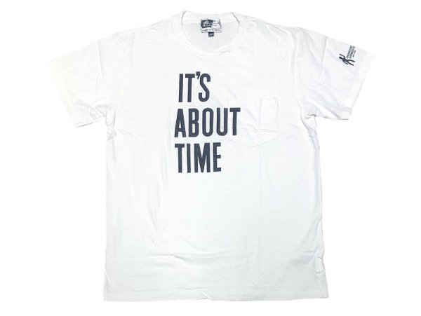 画像1: ENGINEERED GARMENTS® Pocket-Tee "IT'S ABOUT TIME" カナダ製 白 7 (1)