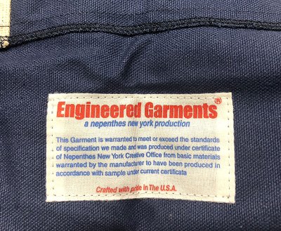 画像1: ENGINEERED GARMENTS® CARRY ALL TOTE NAVY Made in USA 2　