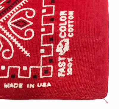 画像3: Deadstock 1980'S ELEPHANT BRAND FAST COLOR BANDANA  赤 USA製