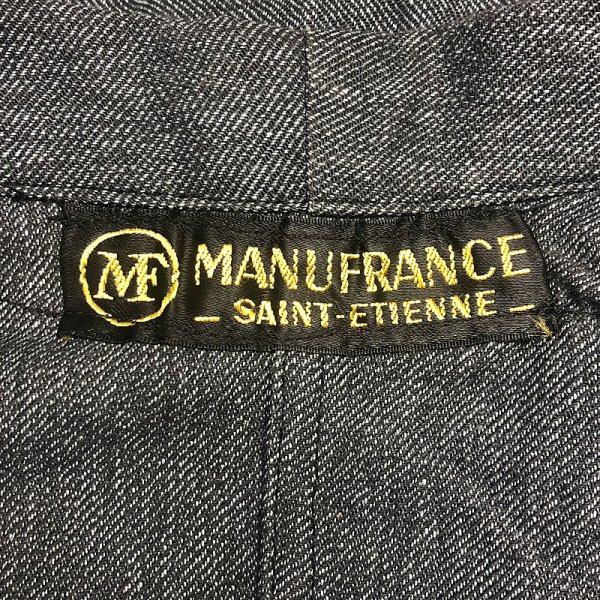 画像10: MANUFRANCE Black Chambray Work Coat 1950'S NOS フレンチアトリエコート (10)