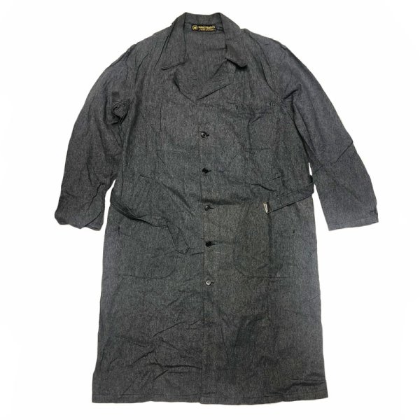 画像4: MANUFRANCE Black Chambray Work Coat 1950'S NOS フレンチアトリエコート (4)