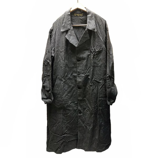 画像2: MANUFRANCE Black Chambray Work Coat 1950'S NOS フレンチアトリエコート (2)