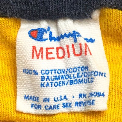 画像2: 【Vintage/Used】1980’S Champion®  REVERSIBLE T-SHIRTS 紺×黄 M