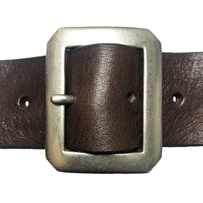 画像1: UN-SYMMETRY GARRISON BELT 3.8 アンシンメトリー ギャリソン ベルト 茶