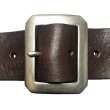 画像3: UN-SYMMETRY GARRISON BELT 3.8 アンシンメトリー ギャリソン ベルト 茶 (3)